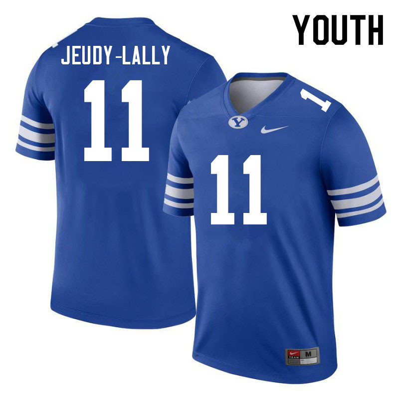Youth #11 Gabe Jeudy-Lally BYU Cougars College Football Jerseys Sale-Royal